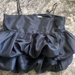 A New Day Black Ruffled Tank Top